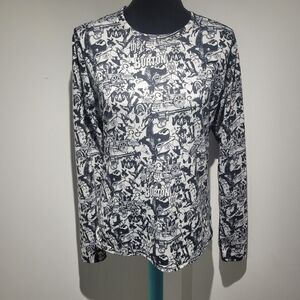 Burton Women's Western Theme Printed Long Sleeve Base Layer Large Black White